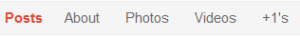 Google Plus 4 Tabs